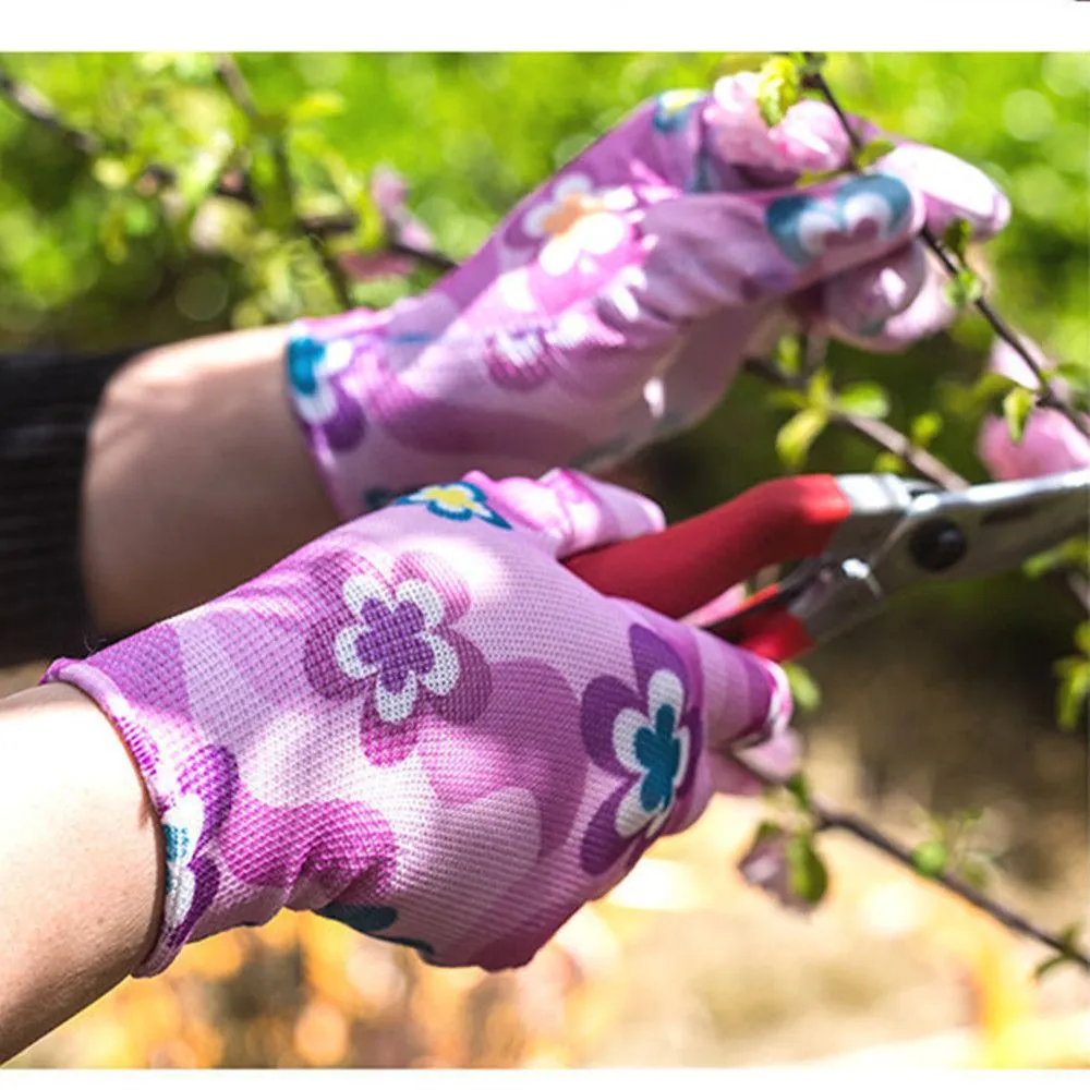 1/12Pairs Labor Protection Cleaning Tools Yard Cleaning Floral Garden Gloves Non-Slip Household Gloves Working Gloves