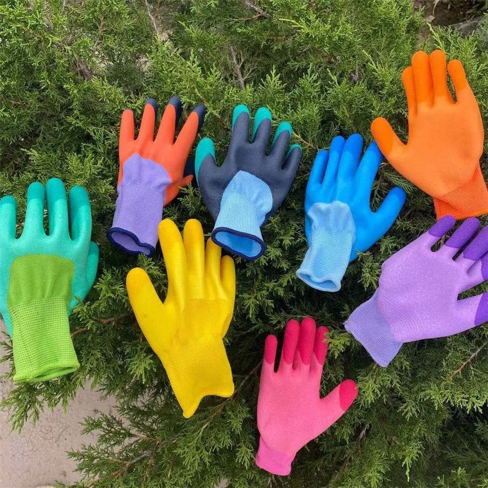 1/12Pairs Labor Protection Cleaning Tools Yard Cleaning Floral Garden Gloves Non-Slip Household Gloves Working Gloves