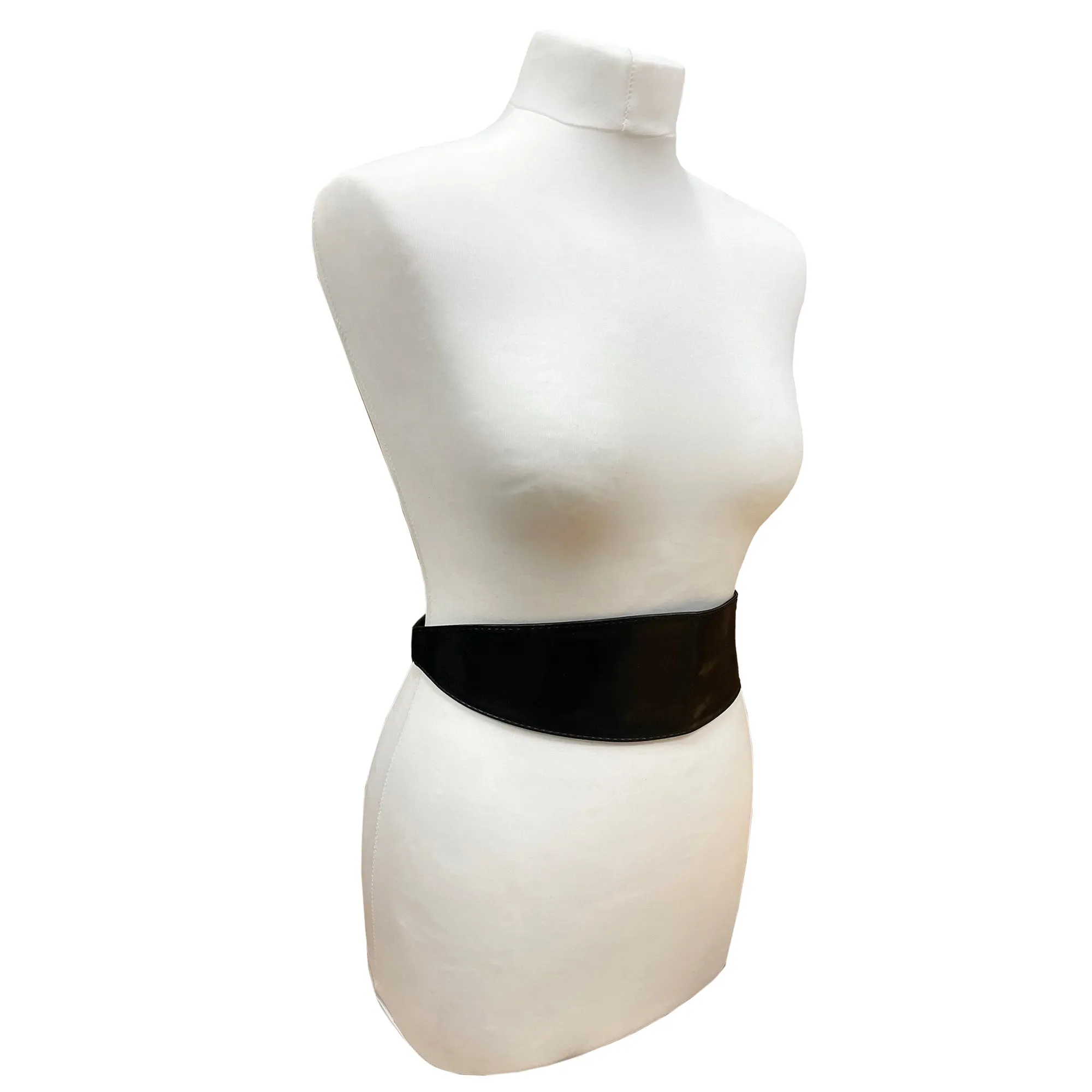 11cm Black Wrap Round Waist Belt with Rings