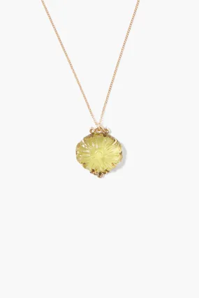 14k Dahlia Necklace Lemon Topaz