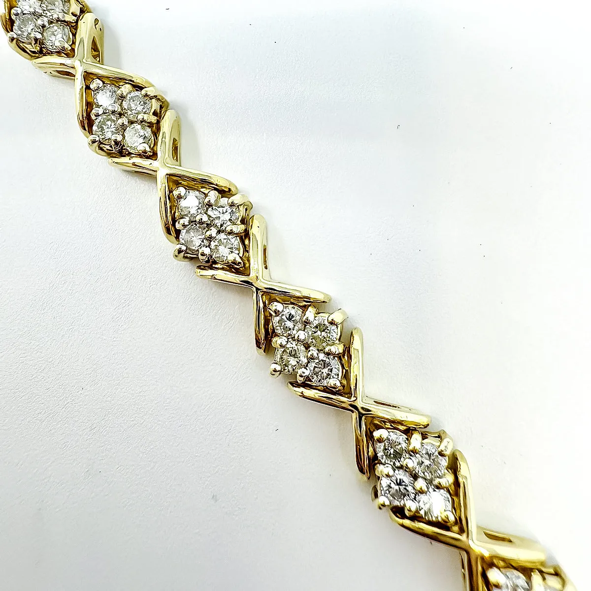 14K Gold Bracelet with Diamonds