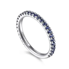 14K White Gold Sapphire Stackable Ring - LR50889W4JSA