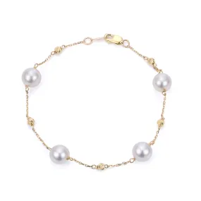 14KY Akoya Brilliance Bead "A"  Bracelet