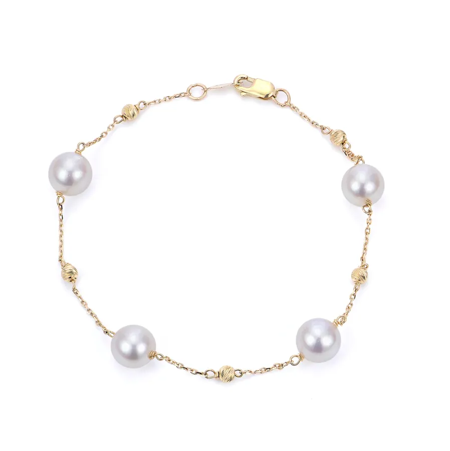 14KY Akoya Brilliance Bead "A"  Bracelet