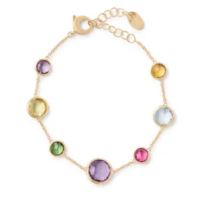 18K Yellow Gold Mixed Gemstone Bracelet