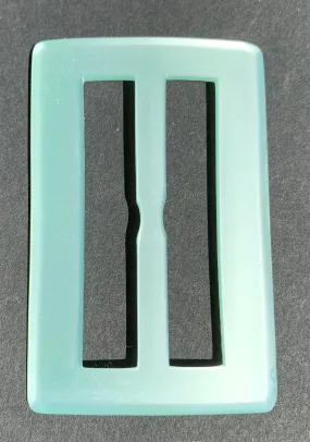 1940s Lucite  Soft Aqua Green 8.3cm Belt Buckle