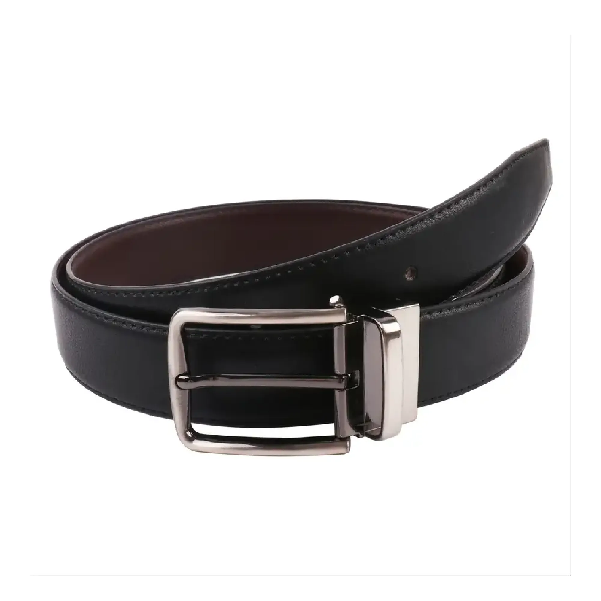 1pc Men's Fashionable Casual PU Leather Rotor Buckle Double-sided Belt For Jeans , Ideal choice for Gifts