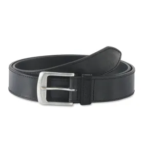 392701 Black Leather Belt with Silver Color Buckle | Style n Craft