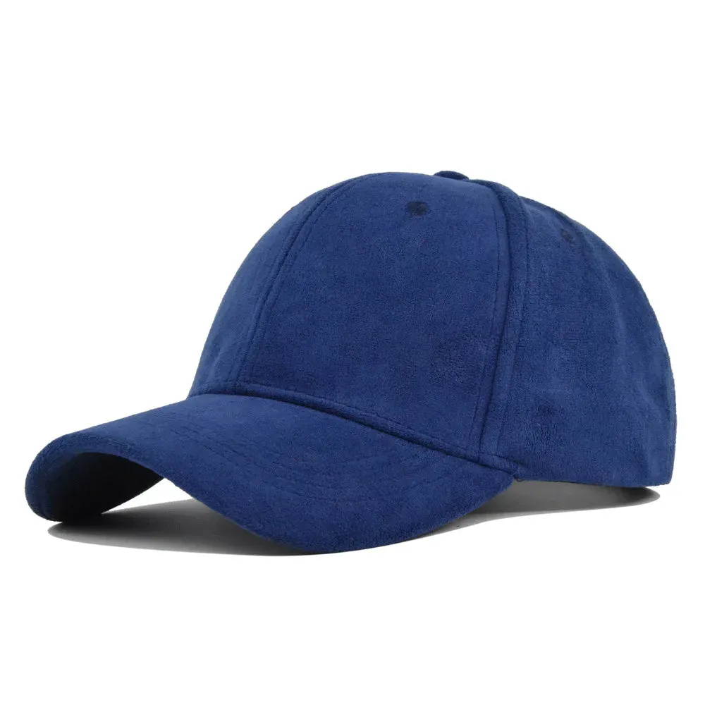 Adjustable Suede Baseball Caps Solid Retro Snapback Hip Hop Hat