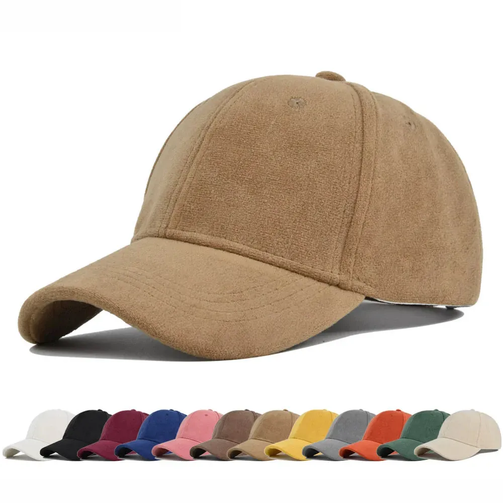 Adjustable Suede Baseball Caps Solid Retro Snapback Hip Hop Hat