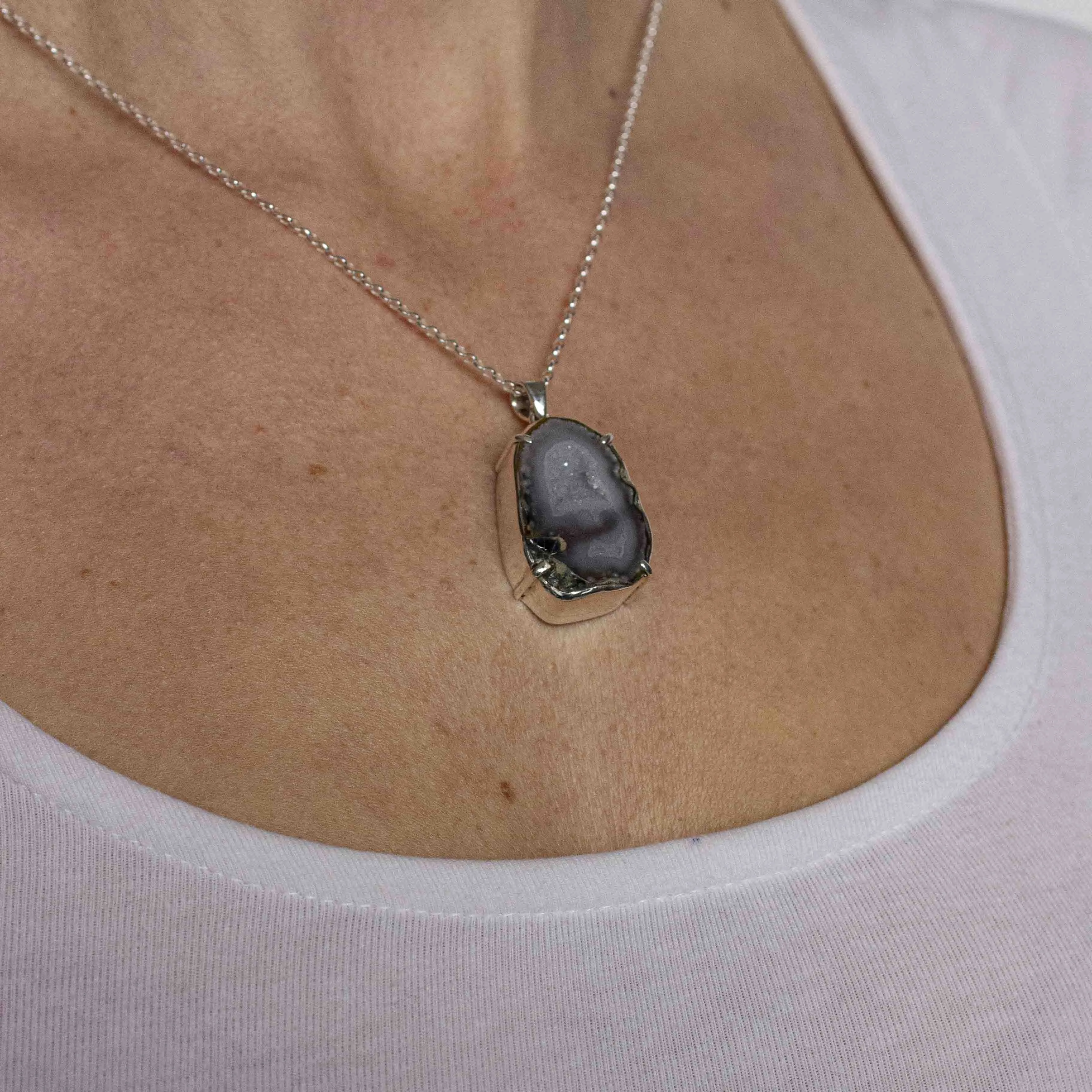 Agate Geode Necklace