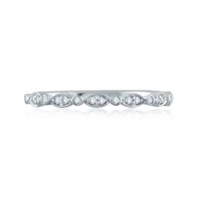 A.Jaffe Stackable Rings Marquise and Round Shape Diamond Stackable Half Circle Band WR1055/10