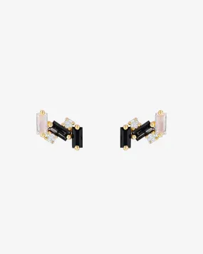 Amalfi Burst Black Ombre Studs