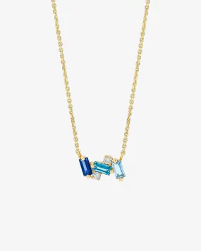 Amalfi Mini Burst Blue Ombre Pendant