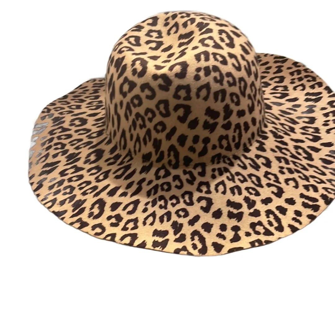 Animal Print Felt Floppy Hat Fedora