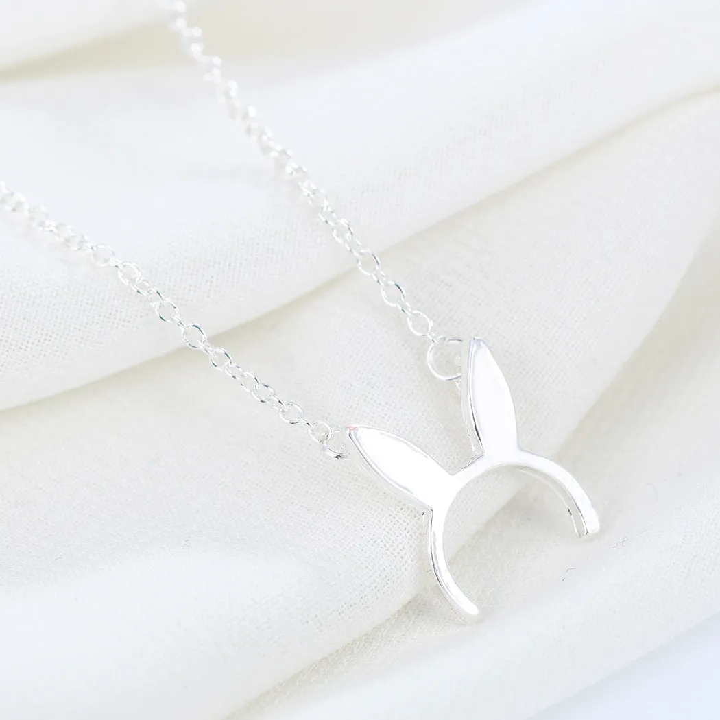 Animal Rabbit Ear Pendant Clavicle Necklace Female