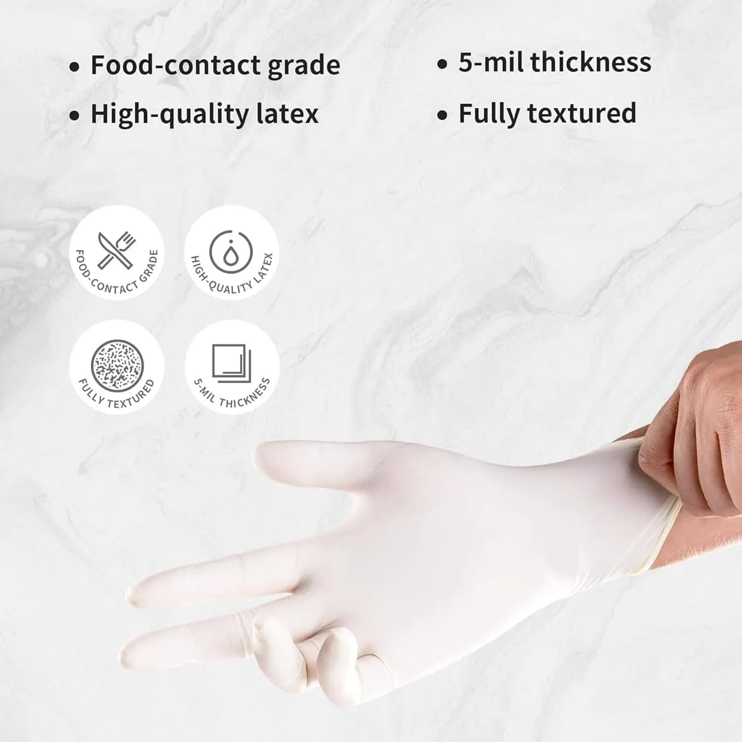 APTECHDEALS Latex Medical Examination Disposable Hand Gloves, White, Medium, 100 Piece, Latex Gloves