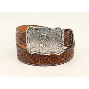 ARIAT Men's Embossed Buckle Belt