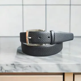 B19 Leather Diagonal Perforated Belt