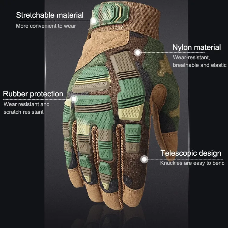 B33 Outdoor Mountaineering Riding Anti-Skid Protective Motorcycle Gloves, Size: L(Army Green)