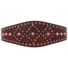 B883 - Brandy Pull-Up Diamond Design Belt