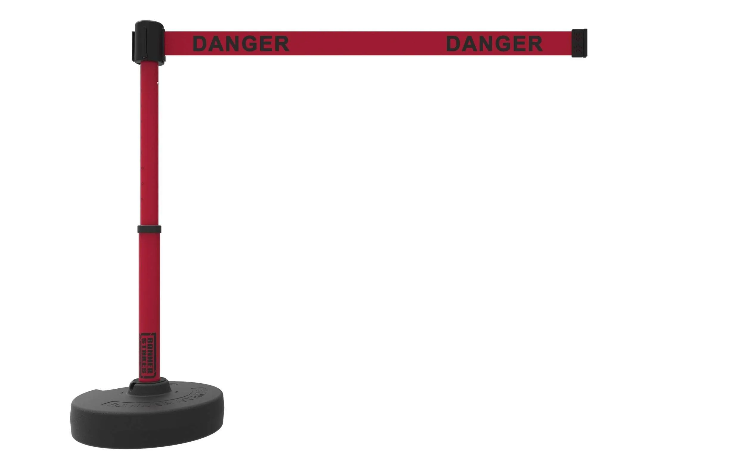 Banner Stakes PLUS Line Stanchion with 15 ft Belt Head, Stake, and Base