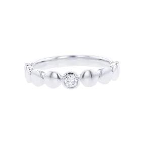 Beaded Bezel Diamond Ring