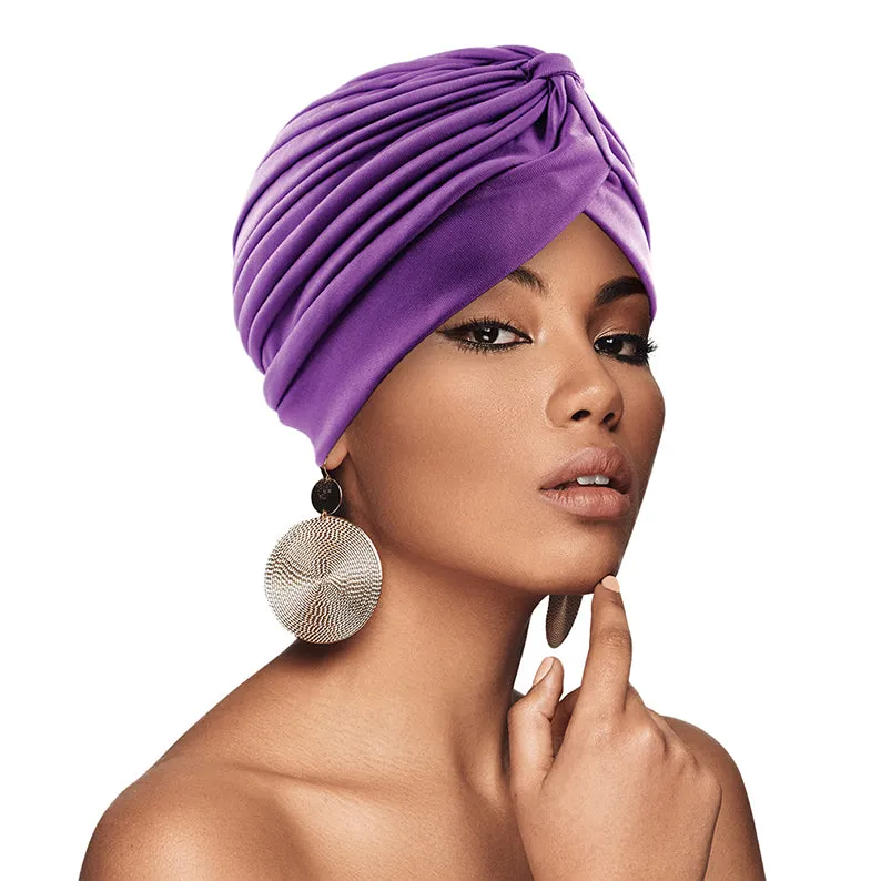 BEAUTY TOWN Big Satin Bonnet Turban [ASSORTED COLOR] #02664