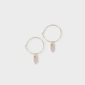 Berklee Earrings, Rose Quartz