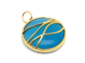 Blue Ocean Wave Pendant