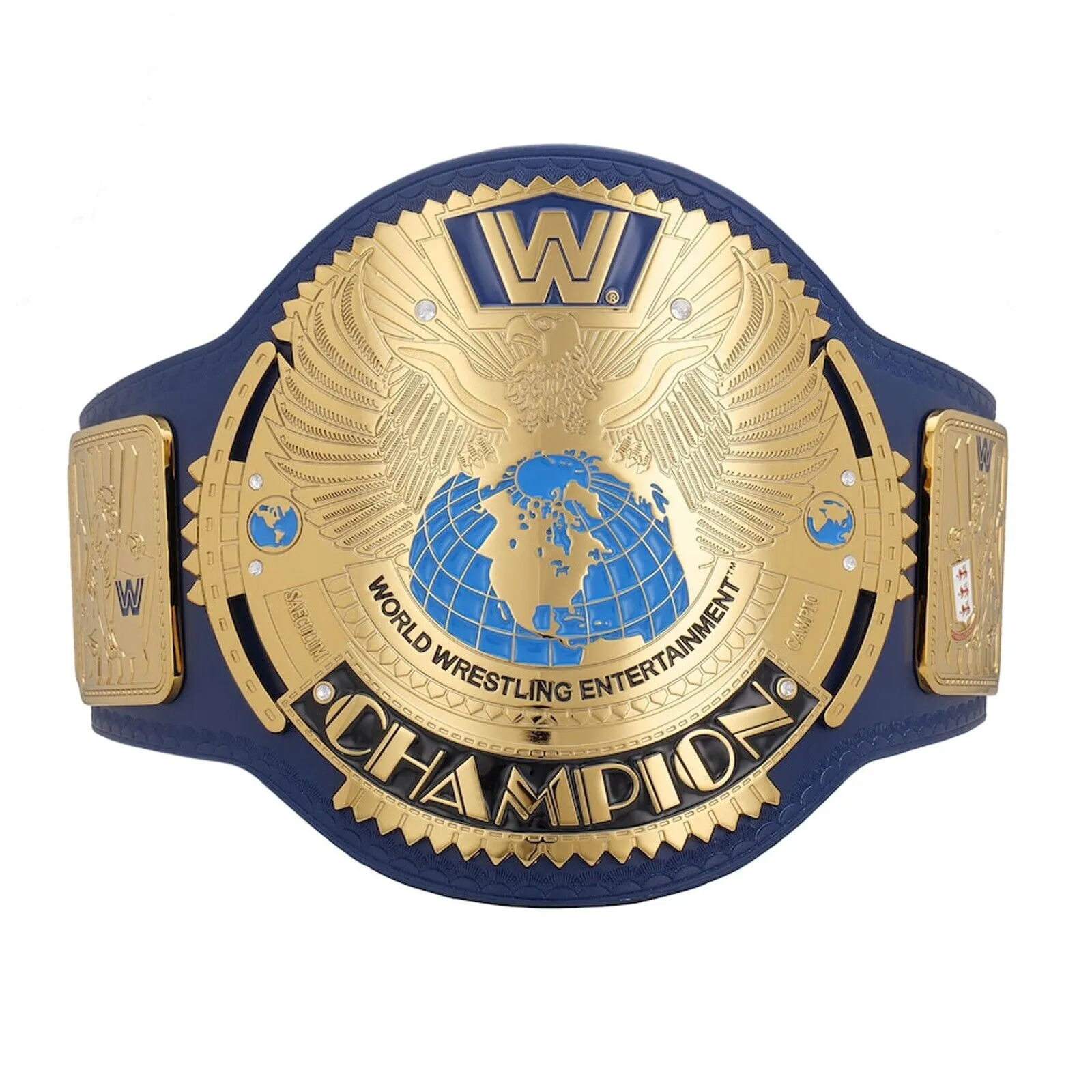 Blue WWE Big Eagle 2mm Championship Replica Title Belt World Heavy Weightlifting