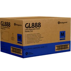 Bodyguards Powder Free Latex Disposable Gloves GL888 (Case of 10 Boxes)