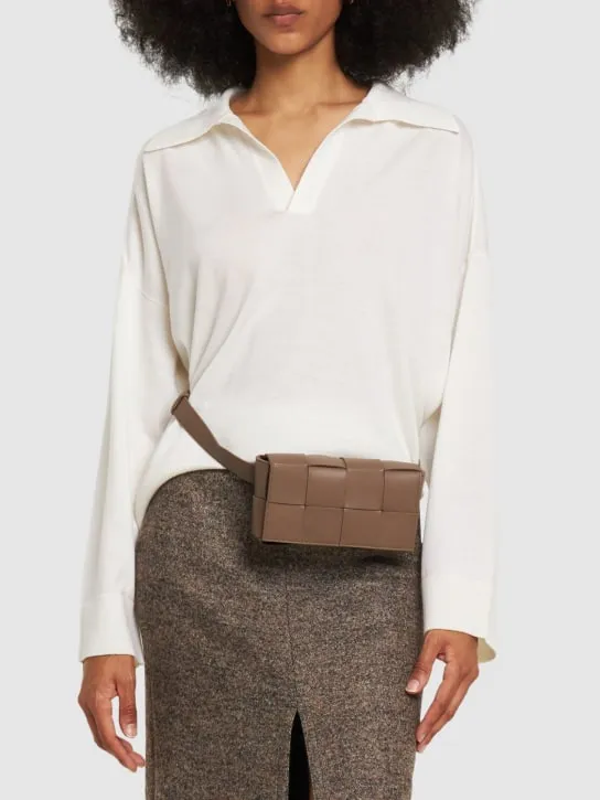 Bottega Veneta   Mini Cassette leather belt bag 