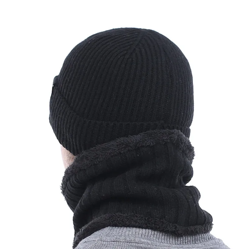 Brand Winter Hat Knitted Hat Scarf Skullies Beanies Men Winter Beanies For Men Women Gorras Wool Bonnet Mask Male Hat Cap