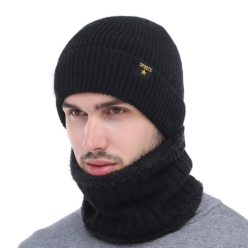 Brand Winter Hat Knitted Hat Scarf Skullies Beanies Men Winter Beanies For Men Women Gorras Wool Bonnet Mask Male Hat Cap