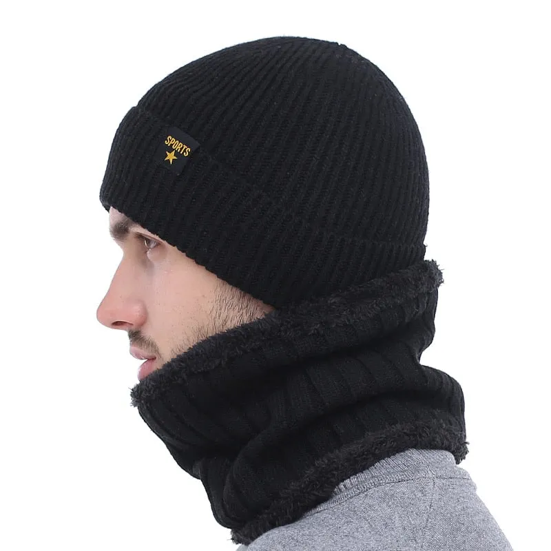 Brand Winter Hat Knitted Hat Scarf Skullies Beanies Men Winter Beanies For Men Women Gorras Wool Bonnet Mask Male Hat Cap