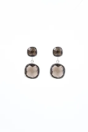 Brigid, Smokey Quart Drop Earrings