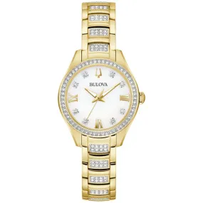 Bulova  Misc Crystal Ladies Stainless Steel