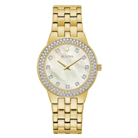 Bulova Women's Classic 45mm Quartz Watch Crystal Bezel 98X124