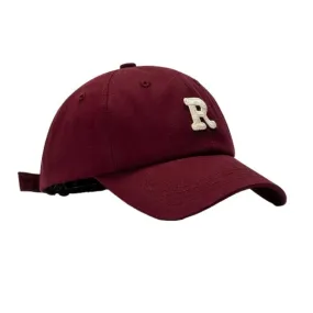 Burgundy Korean Style Baseball Cap 酒紅色韓版棒球帽 KCHT2287