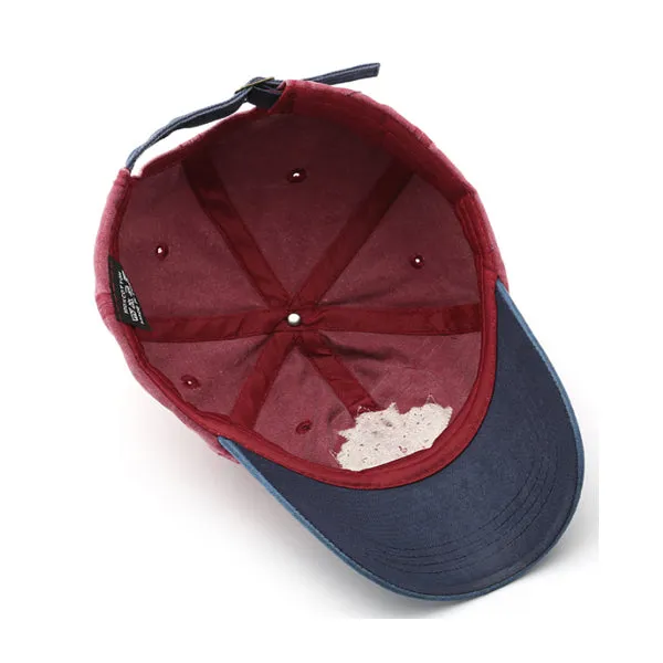 Canada Embroidery Maple Leaf Red and Blue Adjustable Baseball Cap 加拿大刺繡楓葉紅藍可調節棒球帽 KCHT2346