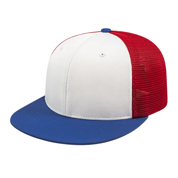 Cap America Custom Logo Hat - Flexfit® Performance Trucker Mesh Back Cap i8501