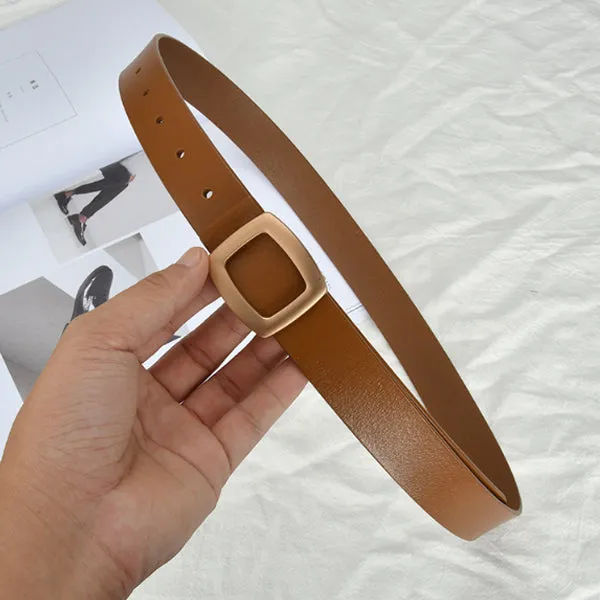 Caramel Women Genuine Leather Belt 焦糖色女士真皮皮带 KCBELT1050