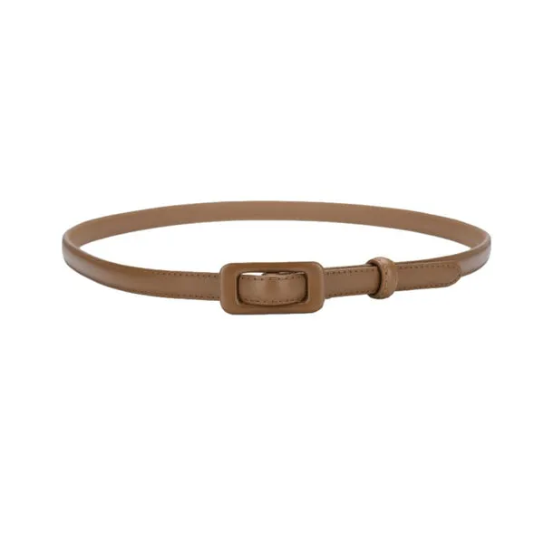 Caramel Women Thin Waist Leather Belt 焦糖色女士細腰皮帶 KCBELT1118