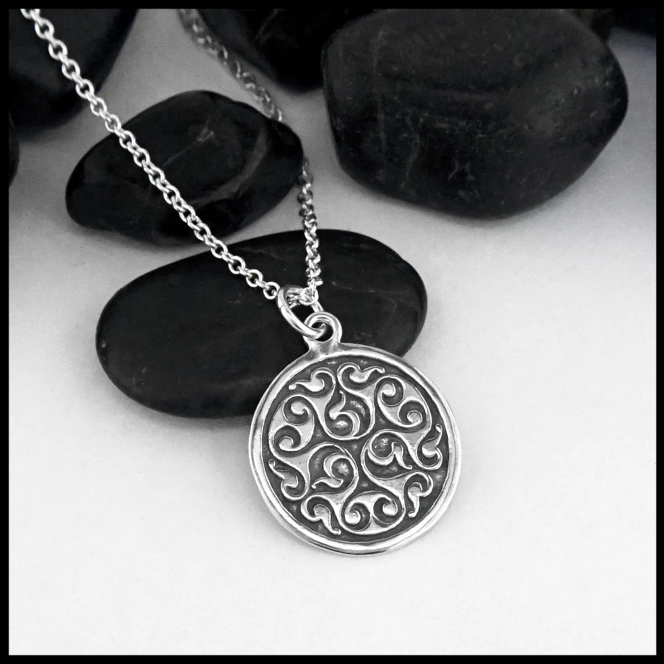 Celtic Spiral Triskele Pendant