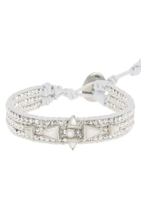 Chan Luu White MOP Statement Silver Bracelet