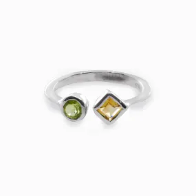 Citrine and Peridot Ring