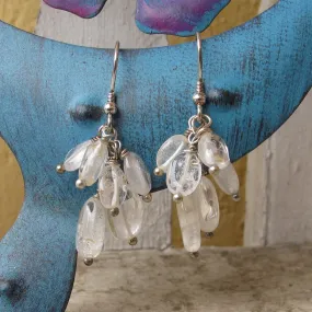 Clear Quartz Multi-Gemstone Drop Earrings