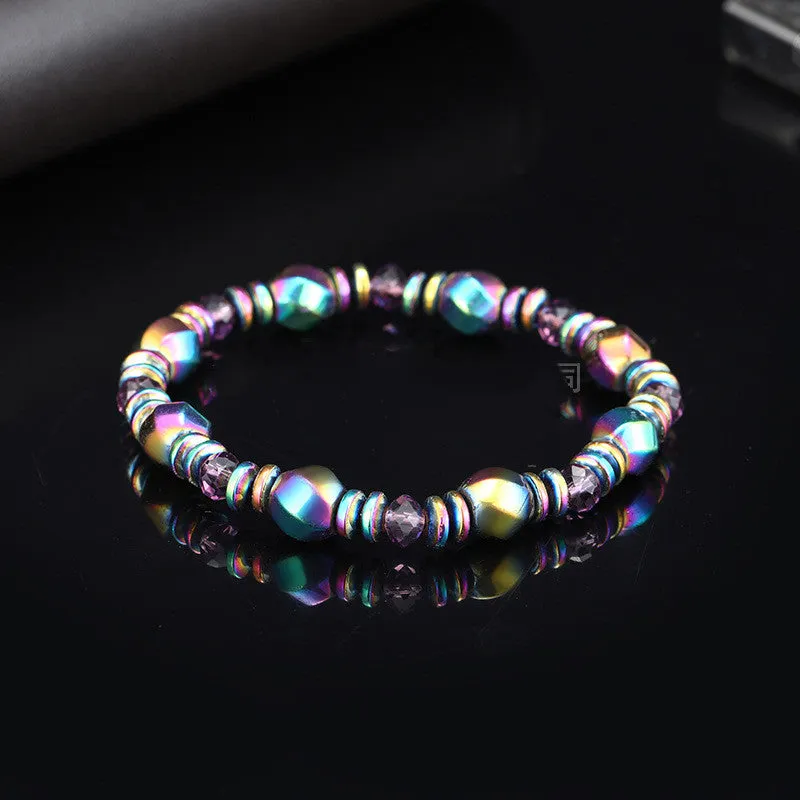 Colored Stone Bracelet New Magnet Hand-Woven Bracelet