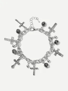 Cross Detail Chain Bracelet